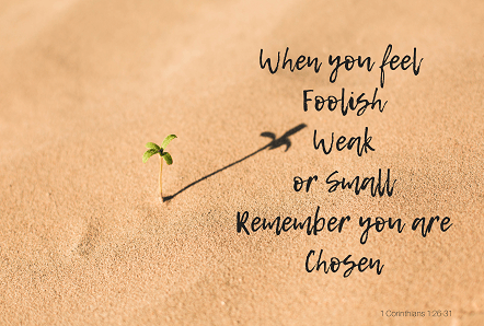 When you feel FoolishWeakor SmallRemember that you areChosen